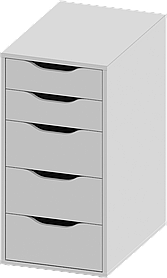 Комод "Ингар 5" (белый)