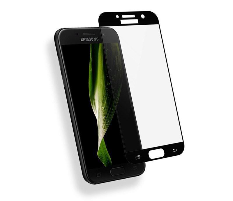 Защитное стекло для Samsung Galaxy A7 2017 с полной проклейкой (Full Screen), черное