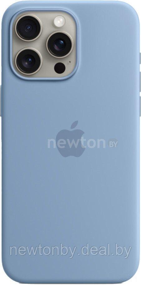 Чехол для телефона Apple MagSafe Silicone Case для iPhone 15 Pro Max (зимний синий) - фото 1 - id-p226249363