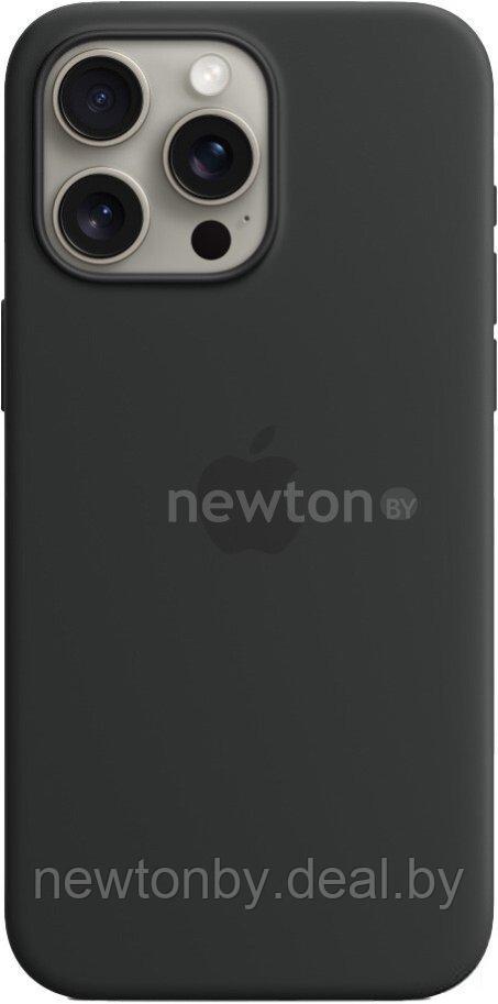 Чехол для телефона Apple MagSafe Silicone Case для iPhone 15 Pro Max (черный) - фото 1 - id-p226249365