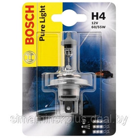 Лампа автомобильная Bosch, H4, 12 В, 60/55 Вт, 1987301001