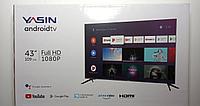Телевизор smart tv yasin LED 43 дюйма/109 см