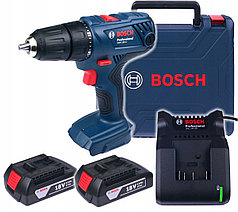 Дрель-шуруповерт Bosch GSR 180-LI Professional (54 Нм, 2 АКБ 2 А/ч, быстрое зарядное, кейс) Малайзия