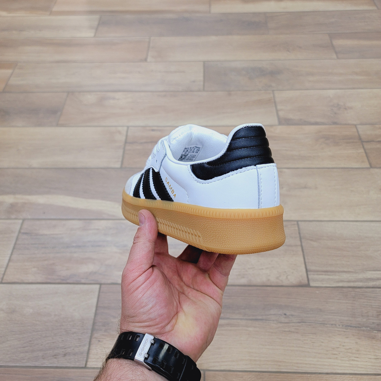 Кроссовки Adidas Samba XLG Cloud White Core Black Gum - фото 4 - id-p226255010