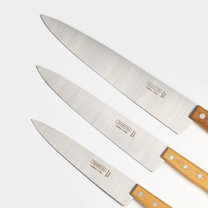 Набор кухонных ножей "Поварская тройка TRAMONTINA", лезвие 20 см, 25 см, 30см - фото 3 - id-p226255486