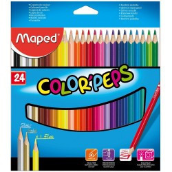 Карандаши цветные 24 цвета "Color Peps" трехгранные, ударопрочные - фото 1 - id-p226255078