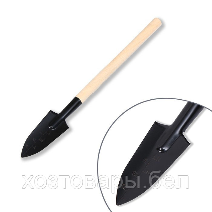 Набор садового инструмента, 3 предмета: грабли, 2 лопатки, длина 24 см, деревянные ручки - фото 3 - id-p226255735