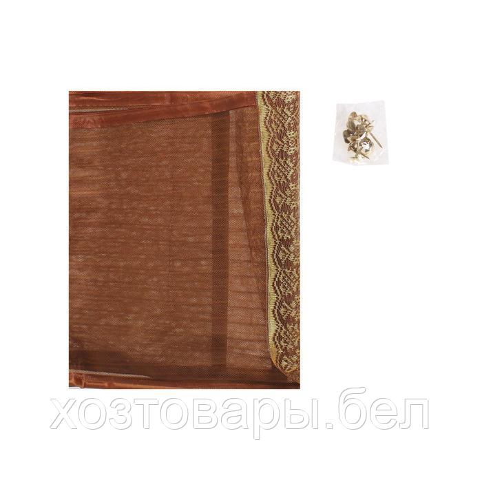 Сетка антимоскитная для дверей, 100 × 210 см, на магнитах, цвет коричневый - фото 6 - id-p226255610