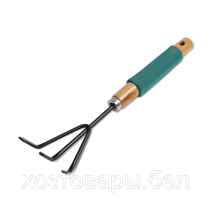 Рыхлитель 30,5 см, 3 зубца, деревянная ручка с поролоном Greengo - фото 8 - id-p226255622