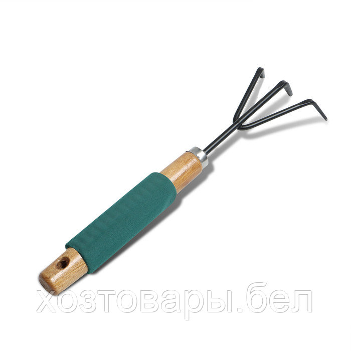 Рыхлитель 30,5 см, 3 зубца, деревянная ручка с поролоном Greengo - фото 9 - id-p226255622