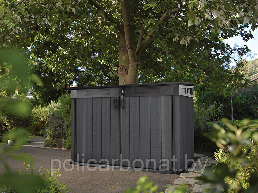 Ящик-шкаф садовый для хранения Keter Cortina Mega,графит - фото 1 - id-p226256440