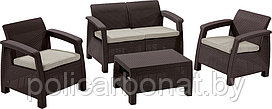 Комплект мебели Keter Corfu Set, коричневый