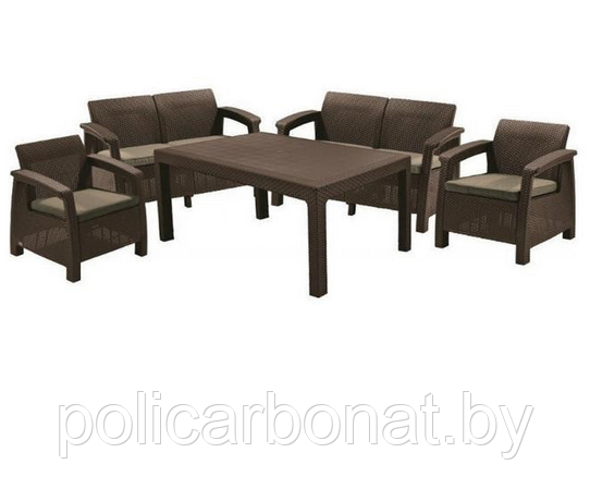 Комплект мебели Keter Corfu Fiesta, коричневый