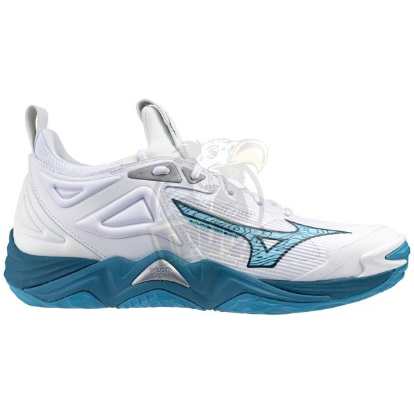 Кроссовки волейбольные Mizuno Wave Momentum 3 (U) (белый/синий)  (арт. V1GA231221)