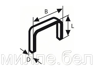 Скобы 12 мм тип 53 ( 1000 шт.) BOSCH