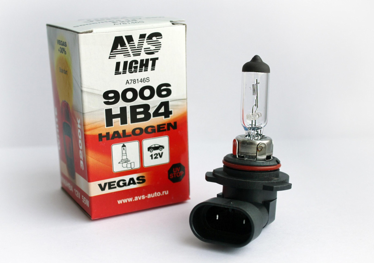 Автомобильная галогенная лампа AVS Vegas HB4/9006.12V.55W.1шт. - фото 1 - id-p225963855