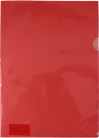 Папка-уголок пластиковая «Стамм» А4 толщина пластика 0,18 мм, прозрачная красная - фото 2 - id-p226257770