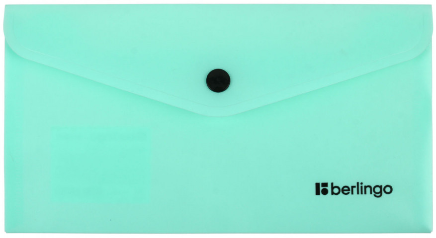 Папка-конверт пластиковая на кнопке Berlingo Instinct С6 (А6) толщина пластика 0,20 мм, мятная - фото 2 - id-p226257775