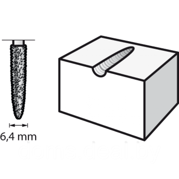 Зазубренная насадка из карбида вольфрама игольчатой формы Dremel 6,4 мм (9931) Dremel 9931-01 - фото 2 - id-p134320684