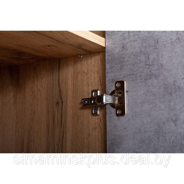 Шкаф 2-х дверный «Хелен 2213.М1», 800 × 500 × 1850 мм, цвет дуб вотан / бетон чикаго - фото 5 - id-p226258406