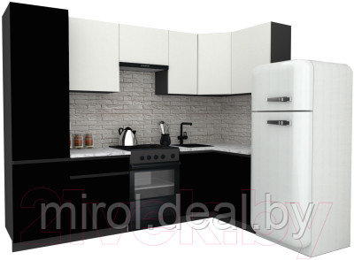 Готовая кухня ВерсоМебель Эко-8 1.2x2.7 правая - фото 1 - id-p226259785