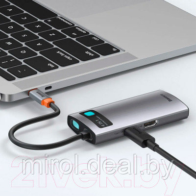 USB-хаб Baseus Metal Gleam Series / CAHUB-CY0G - фото 5 - id-p226259961