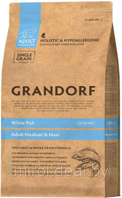 Сухой корм для собак Grandorf Medium&Maxi Breeds White Fish - фото 1 - id-p226260144