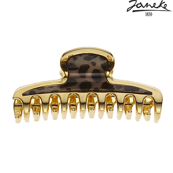 Заколка Janeke Hair Clip Gold Леопард 100мм