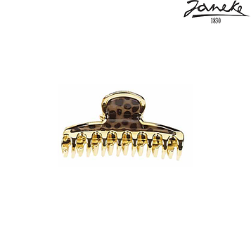 Заколка Janeke Hair Clip Gold Леопард 70мм