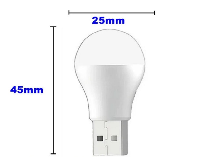 USB лампа 2LED, (грушевидной формы)