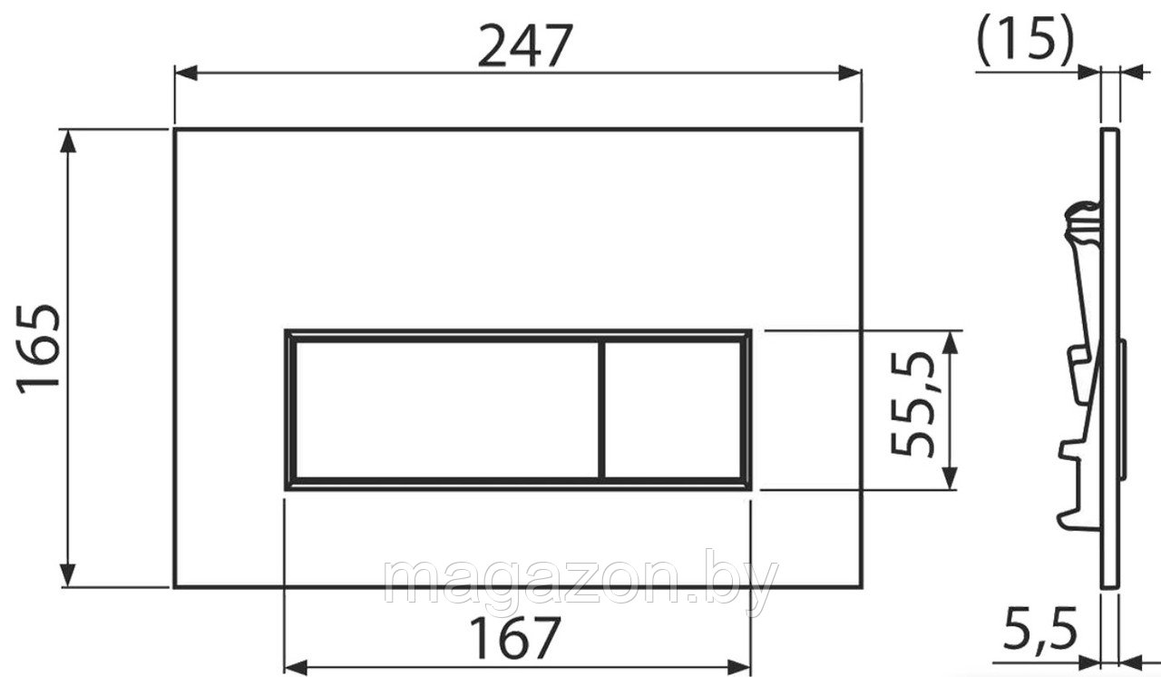 Сет 4в1 система инсталляции AlcaPlast AM101/1120+M570+M91 (кнопка белая) - фото 5 - id-p226262195