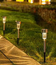 Набор садовых фонарей на солнечной батарее Solar Lawn Lamp 10 штук, фото 2