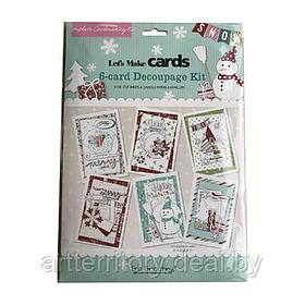 Набор для изготовления открыток с конвертами "Новый год" (6 штук, 12х17см, 4347)