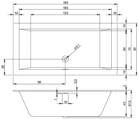 Ванна акриловая Riho Rethink Cubic 180x90 / BR09005 - фото 2 - id-p226264365