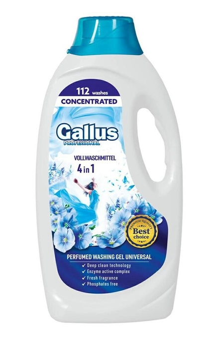 Gallus Professional 4 в 1 Универсальный концентрированный гель для стирки белых и цвет.тканей, 4,05л - фото 1 - id-p226266305