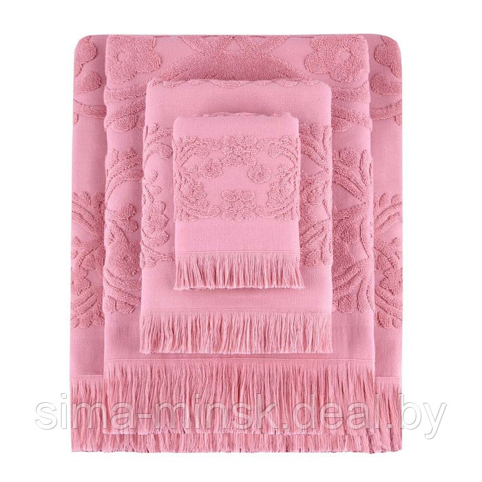 Полотенце Arya Home Isabel Soft, размер 30x50 см, цвет коралловый - фото 1 - id-p226266772