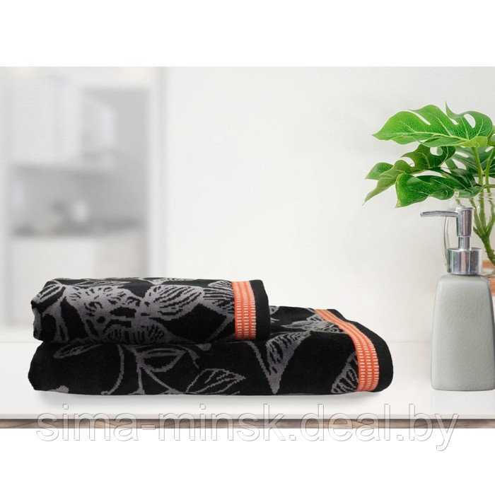 Полотенце Arya Home Dinis, размер 50x90 см, цвет чёрный - фото 2 - id-p226266795