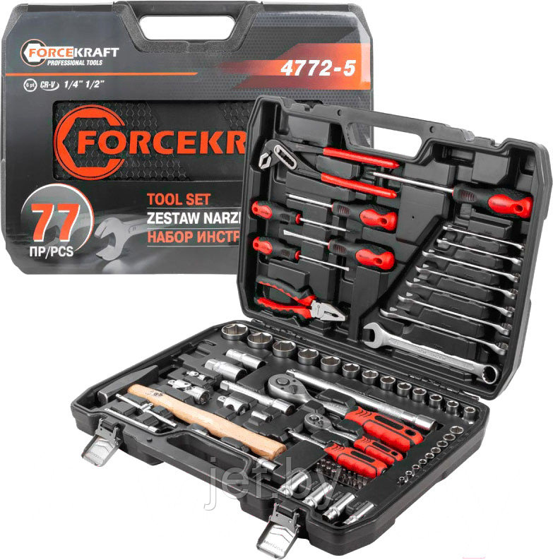 Набор инструментов 77 предметов FORCEKRAFT FK-4772-5 - фото 1 - id-p215575912