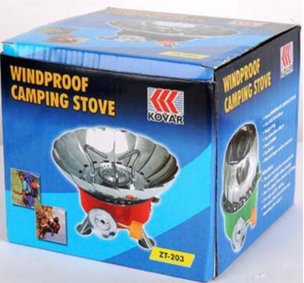 Портативная туристическая ветрозащитная газовая плита горелка Windproof camping stove ZT-203 - фото 9 - id-p206991397