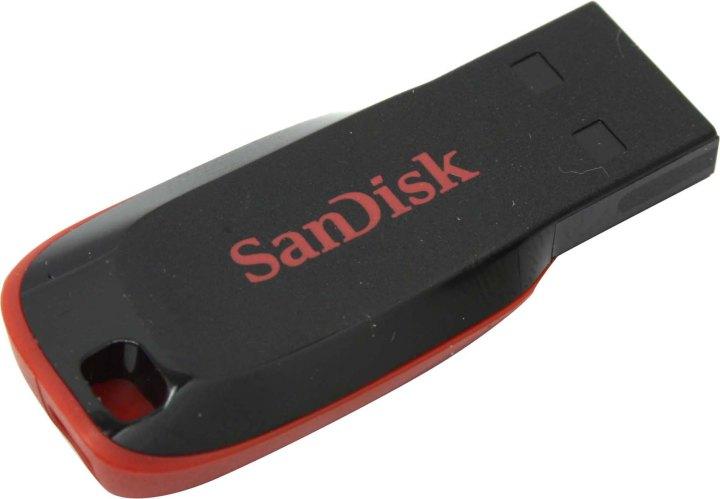 SanDisk USB Drive 16Gb Cruzer Blade SDCZ50-016G-B35 {USB2.0, Black-Red} - фото 1 - id-p226277580