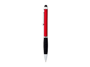 Ручка-стилус шариковая Ziggy черные чернила, красный/черный, фото 2
