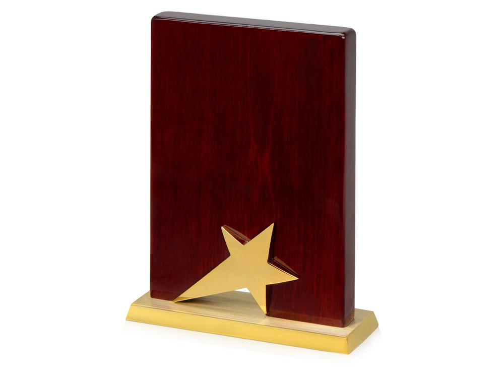 Награда Galaxy с золотой звездой, дерево, металл, в подарочной упаковке - фото 1 - id-p226278902