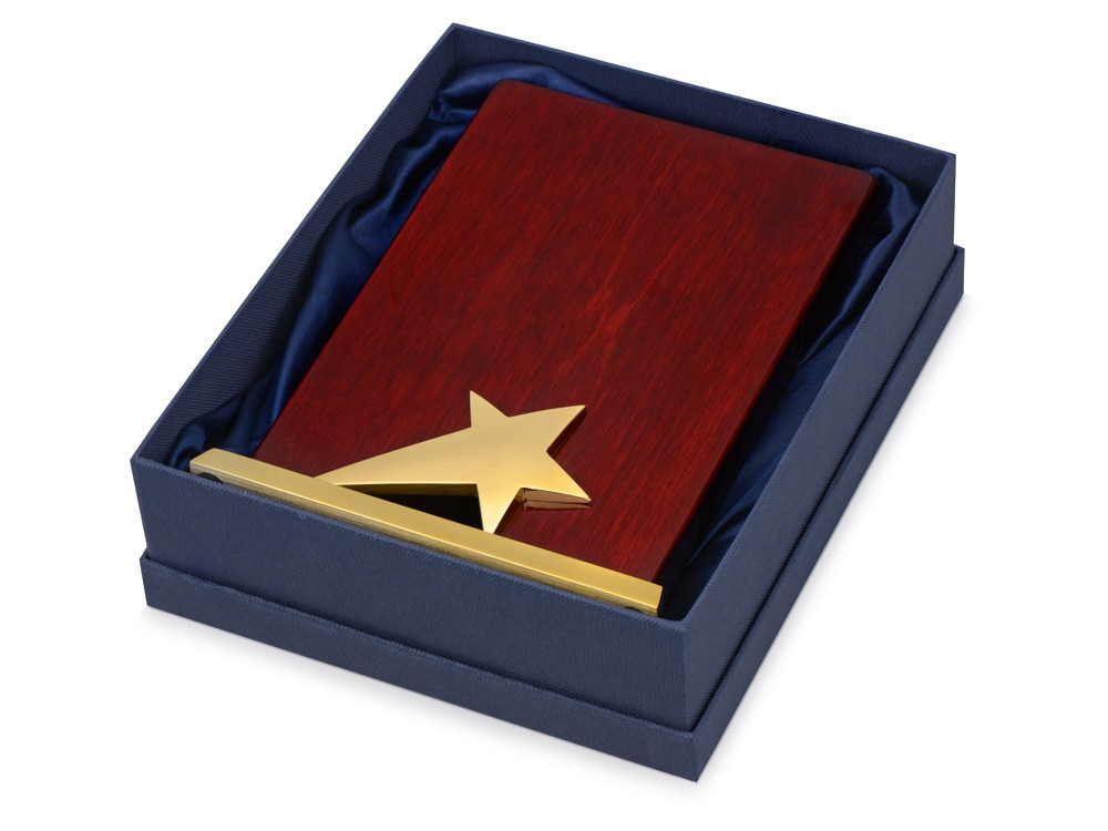 Награда Galaxy с золотой звездой, дерево, металл, в подарочной упаковке - фото 3 - id-p226278902