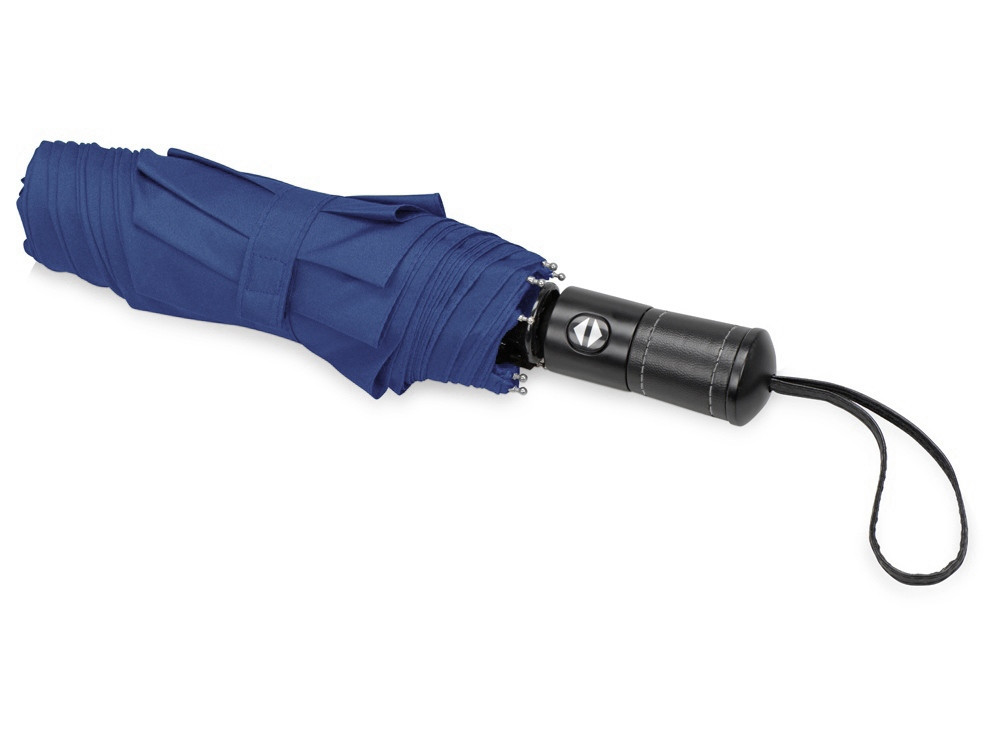 Зонт складной Ontario, автоматический, 3 сложения, с чехлом, темно-синий - фото 3 - id-p226278903