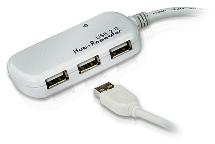 Концентратор, внешний ATEN USB 2.0 4-Port Hub with Extension Cable 12m - фото 1 - id-p226280724