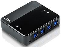 Переключатель Aten US434-AT USB, 4 ПК 4 устройства, 4 USB B-тип 4 USB A-тип, Male Female, со шнурами A-B