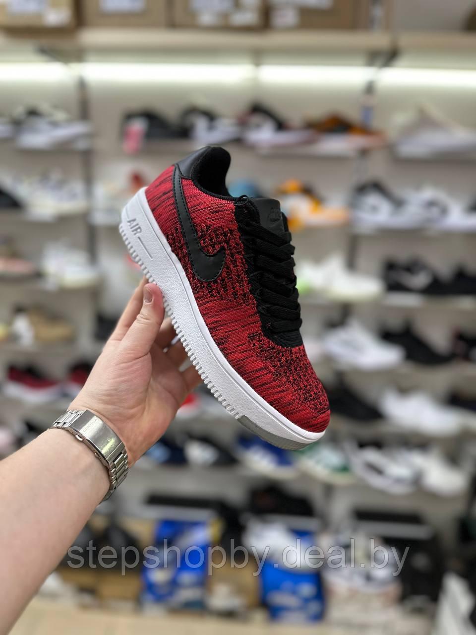 Кроссовки Nike Air Force 1 ultra flyknit low red - фото 2 - id-p226287472