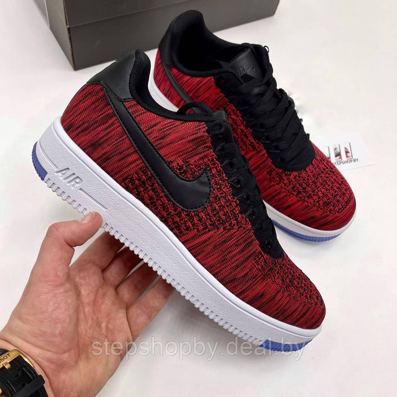 Кроссовки Nike Air Force 1 ultra flyknit low red - фото 1 - id-p226287472