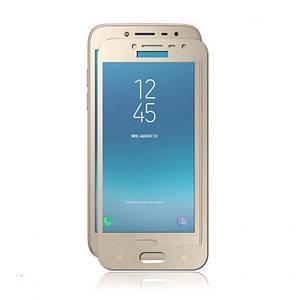 Защитное стекло для Samsung Galaxy J320 с полной проклейкой (Full Screen), золотое, фото 2