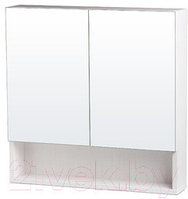 Шкаф с зеркалом для ванной СанитаМебель Ларч 11.700